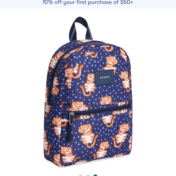 COPY - State Bages-Gently Used: Kane Kids Mini Backpack, Blue Tigers - Picture 6 of 6